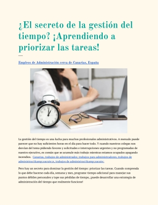 Empleos de Administración cerca de Canarias, España