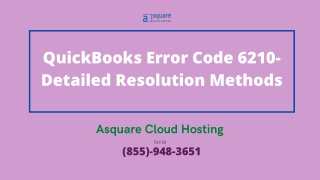 Resolution Methods To Resolve Intuit QuickBooks Error 6210 0.