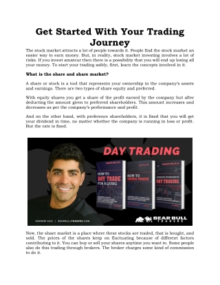 Get Started With Your Trading Journey