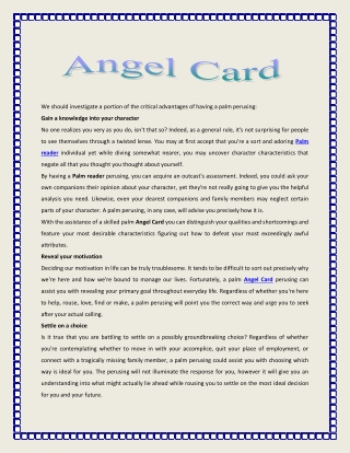 Angel Card