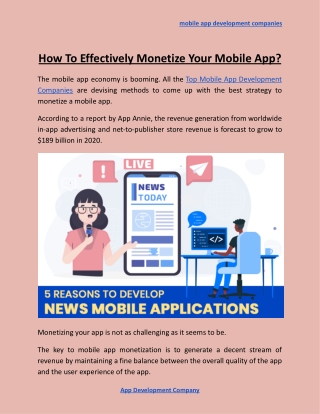 How To Effectively Monetize Your Mobile App