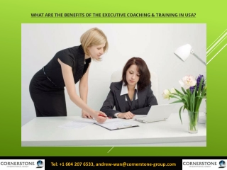 What are the Benefits of the Executive Coaching & Training in USA