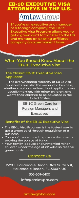 EB-1C Executive Visa Attorneys in the U.S.