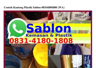 Contoh Kantong Plastik Sablon ౦8౩l·4l8౦·l8౦8(WA)