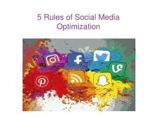 5 Rules of Social Media Optimization