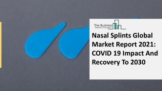 2021 Nasal Splints Market  Global Industry Trends, Forecast Outlook Until 2030