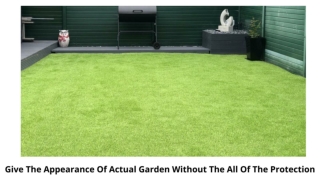 Give The Appearance Of Actual Garden Wthout The All Of The Protection