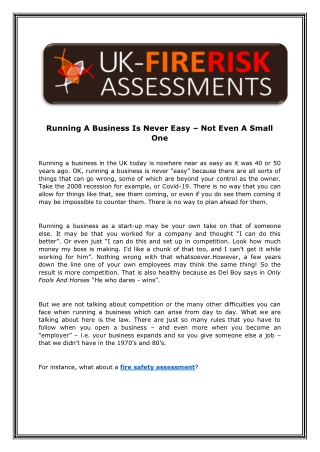 Running A Business Is Never Easy – Not Even A Small One