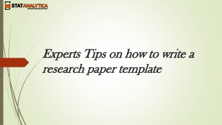 Experts Tips on how to write a research paper template