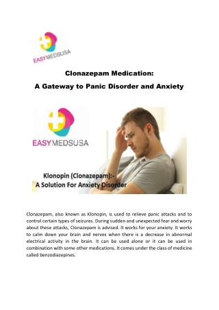 Clonazepam Medication: A Gateway to Panic Disorder and Anxiety