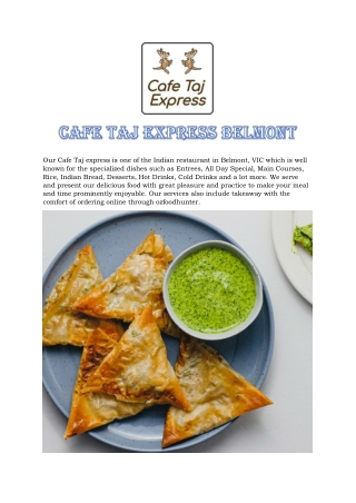 Cafe Taj express Belmont