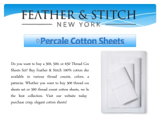 Percale Cotton Sheets