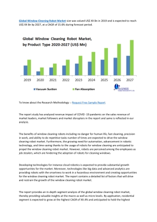 Global Window Cleaning Robot Market
