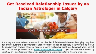 Get Resolved Relationship Issues by an Indian Astrologer in Calgary