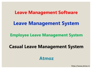 Customised, automated Leave Management System by Atmoz