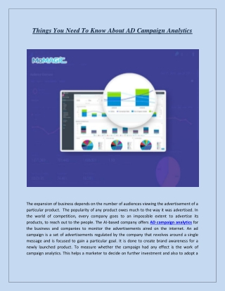 Things You Need To Know About AD Campaign Analytics