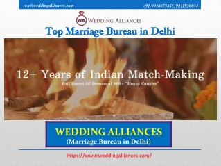 Look At The Top Marriage Bureau in Delhi