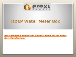 High Density Poly Ethylene (HDPE) Water Meter Box