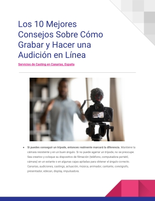 Servicios de Casting en Canarias, España