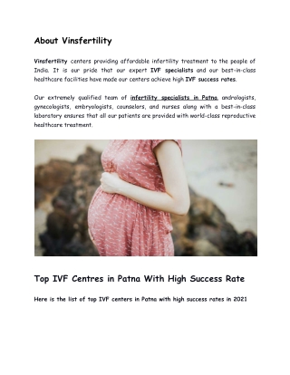 Top IVF Centers with Low Cost IVF Treatment in Patna - Vinsfertility