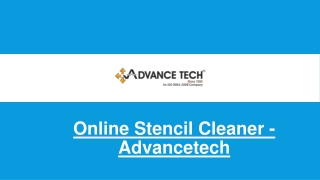 Online Stencil Cleaner - Advancetech