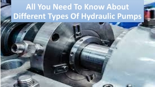Different types Of Hydraulic Pumps