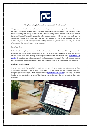 Why Accounting Software Is So Important in Your Business