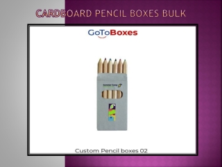 Cardboard Pencil Boxes Bulk