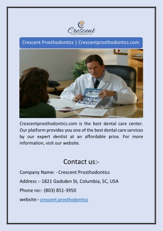 Crescent Prosthodontics | Crescentprosthodontics.com