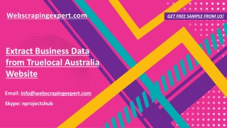 Extract Business Data from Truelocal Australia Website