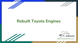 Rebuilt Toyota Engines