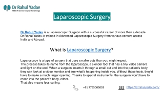 Best Laparoscopic Surgeon, Laparoscopic Urologic Surgery