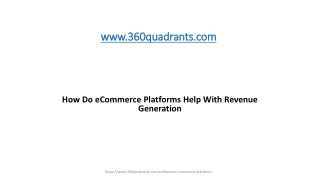 How Do eCommerce Platforms Help With Revenue Generation