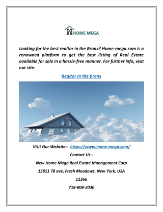 Realtor in the Bronx | Home-mega.com