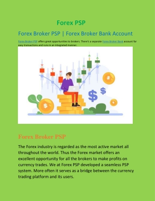Forex Broker PSP  Forex Broker Bank Account