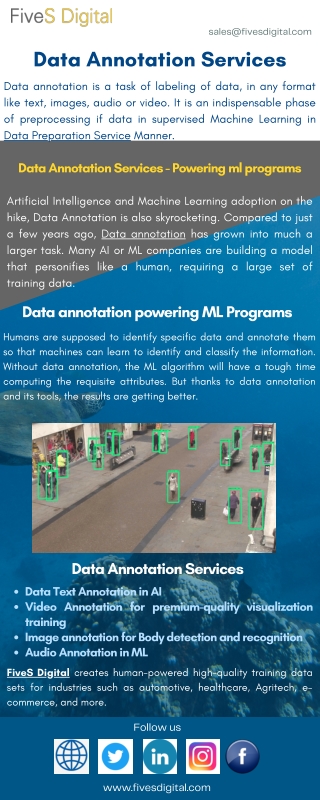 Data Annotation Services: Powering ML Programs