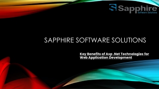 Key Benefits of Asp.Net Technologies for Web Application Development