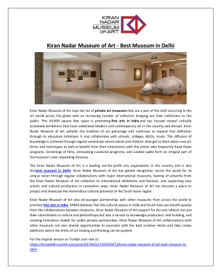 Kiran Nadar Museum of Art - Best Museum in Delhi