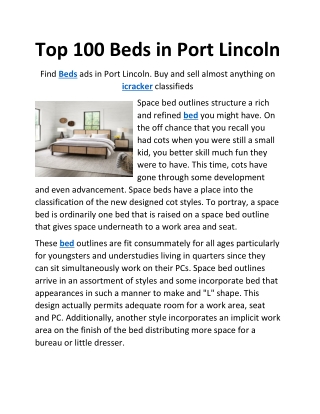 Top 100 Beds in Port Lincoln