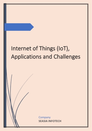 Internet of Things (IoT), Applications and Challenges