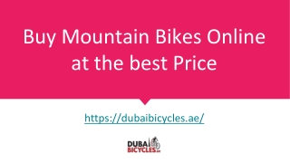 Buy Mountain Bikes online at the best Price