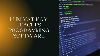 Lum Yat Kay Teaches Programming Software