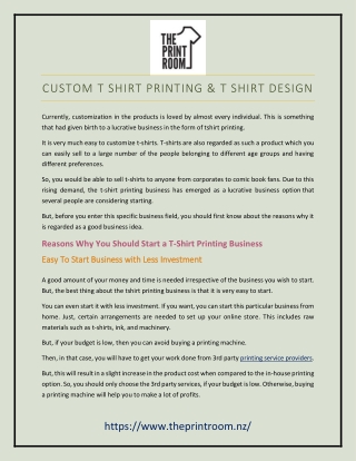 Custom T Shirt Printing & T Shirt Design