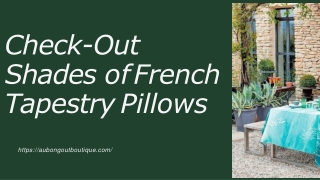 Buy Elegant Tapestry Pillows French From Au Bon Gout Boutique