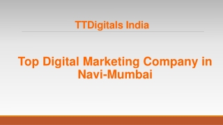Top Digital Marketing Company in Navi Mumbai - TTDigitals
