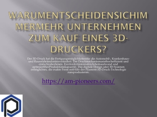 Warumentscheidensichimmermehr Unternehmen Zum Kauf Eines 3D-Druckers