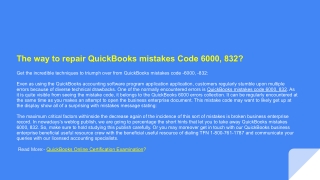 The way to repair QuickBooks mistakes Code 6000, 832_