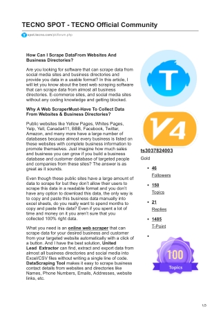 1How Can I Scrape Data From Social Media And Business Websites