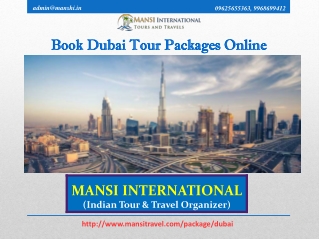 Book Dubai Tour Packages Online Under Your Budget