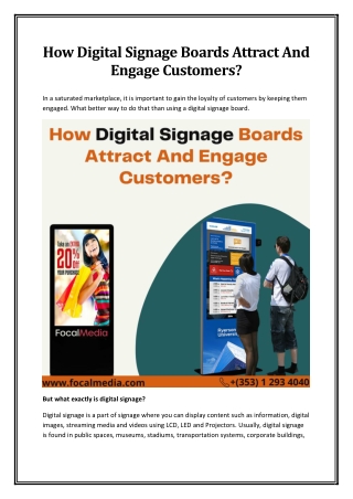 How Digital Signage Boards Attract and Engage Customers
